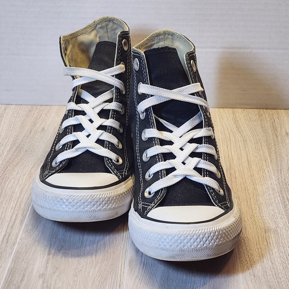 Converse Shoes ChuckTayler BLACK/WHITE Canvas High tops Men's 5 Women'7 - Picture 5 of 9